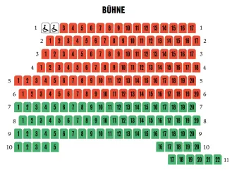 Saalplan der Spielstätte Neues Haus